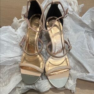 Ted Baker Gold and Cream Strappy Heels